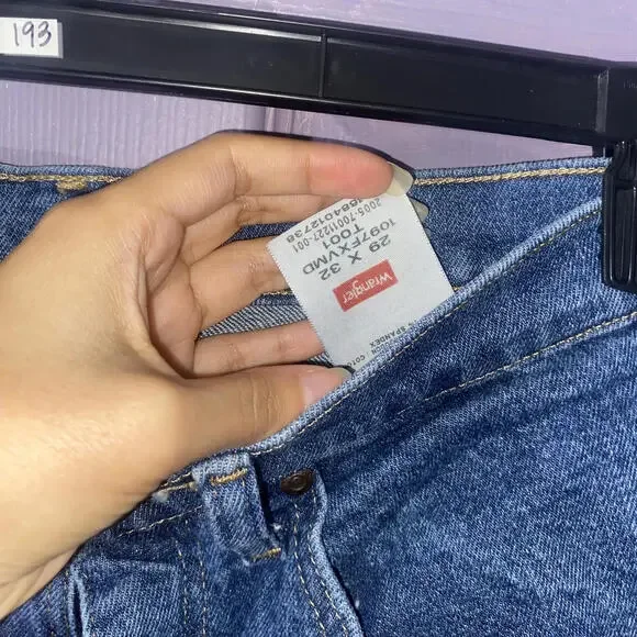 Wrangler Vintage 90s Jeans 29x32 Dark Wash Straight Leg Y2K Streetwear Fall Mood - Picture 3 of 3
